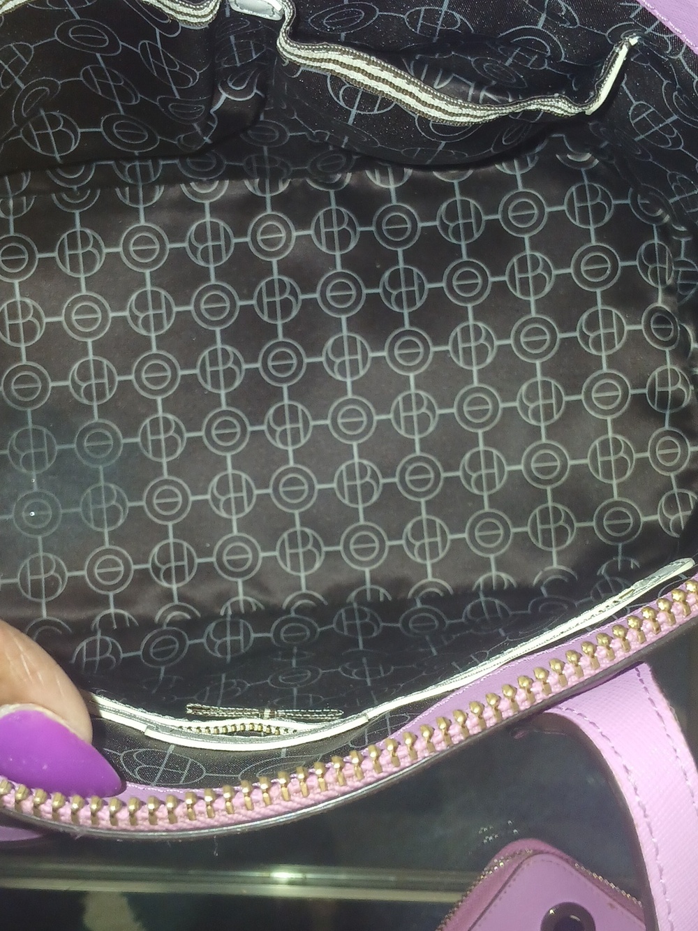 henri bendel pink grommet tote with matching wallet - Picture 9 of 16